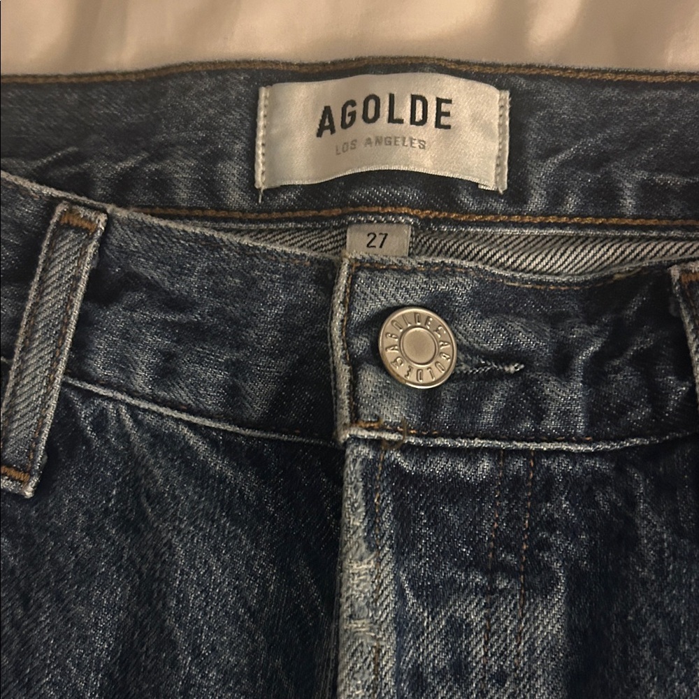 Agolde Dark Blue Denim Jeans